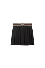 Pleated Wool-Mohair Mini Skirt