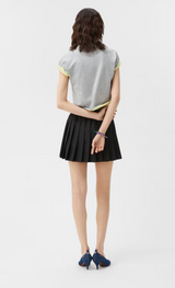 Pleated Wool-Mohair Mini Skirt