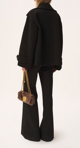 OVERSIZED SHORT COAT IN WOOL