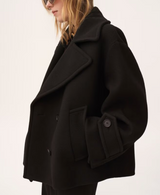 OVERSIZED SHORT COAT IN WOOL