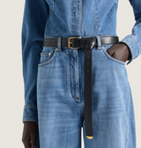 Voyou belt in shiny leather