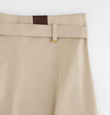 Mid-Length Belted Skirt