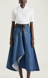 Polo in cotton and silk