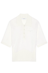 Polo in cotton and silk