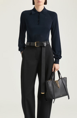 Polo in cotton and silk