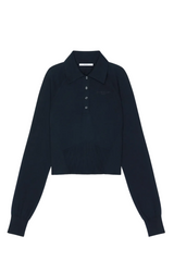 Polo in cotton and silk