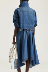 Shirt in medium blue denim