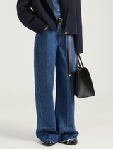 Medium blue wide leg jeans