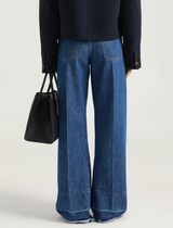 Medium blue wide leg jeans