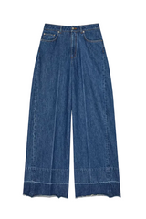 Medium blue wide leg jeans