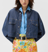 Chambray Denim Crop Shirt