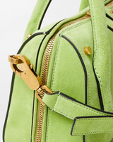Roomy Small Suede Boston Bag
