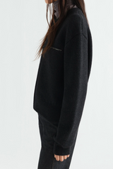 ZIPPED TOP IN ALPACA WOOL BLEND