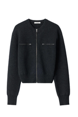 ZIPPED TOP IN ALPACA WOOL BLEND