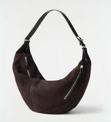LARGE QUIVER CLIP BAG IN SUEDE LEATHER