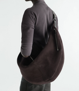 LARGE QUIVER CLIP BAG IN SUEDE LEATHER