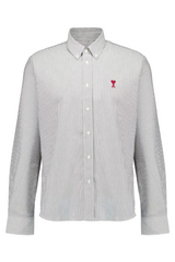 Stripped COTTON SHIRT WITH AMI DE COEUR