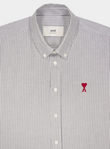 Stripped COTTON SHIRT WITH AMI DE COEUR