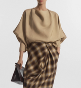 Draped Tunic Top in Viscose Silk