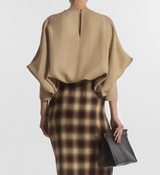 Draped Tunic Top in Viscose Silk