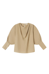 Draped Tunic Top in Viscose Silk