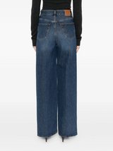 Wide leg denim dark blue