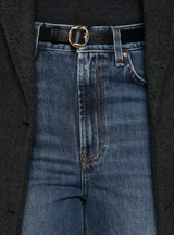 Wide leg denim dark blue