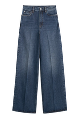 Wide leg denim dark blue