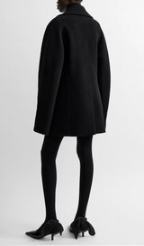 Rounded peacoat black