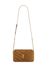 LOULOU CAMERA BAG IN MATELASSÉ SUEDE