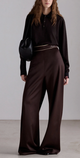 Chocolate Wide-Leg Trousers