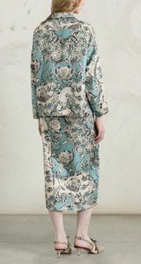 Turquoise Floral Pajama Shirt