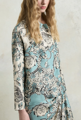 Turquoise Floral Pajama Shirt