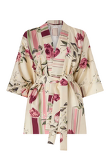 Kimono with Rose and Tulip Print
