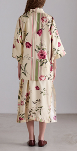 Kimono with Rose and Tulip Print