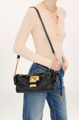 SMALL PADDINGTON BAG WITH STRAP IN GRAINED LEATHER