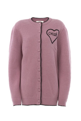 GENEROUS LOGO CARDIGAN IN A WOOL & CASHMERE KNIT