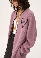 GENEROUS LOGO CARDIGAN IN A WOOL & CASHMERE KNIT