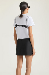 T-shirt in cotton with Cutaway bra print