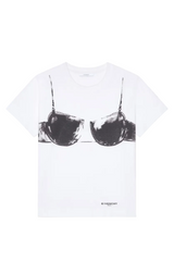 T-shirt in cotton with Cutaway bra print
