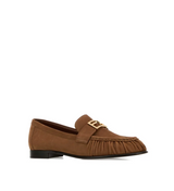 Biscuit gathered-detail loafers