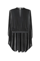 Black silk top