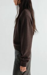 SHORT SWEATER IN FELTED MERINO WOOL