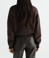SHORT SWEATER IN FELTED MERINO WOOL