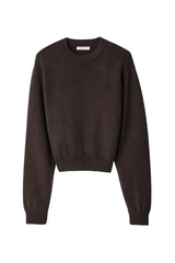 SHORT SWEATER IN FELTED MERINO WOOL