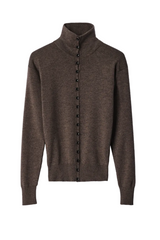 BUTTONED TOP IN FINE WOOL
