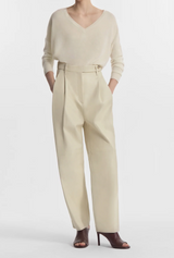 Pleated Pants in Leather