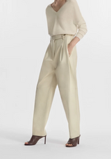 Pleated Pants in Leather