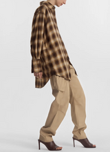 Oversized Shirt in Tencel Plaid