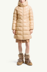 Marusse Hooded Mid-Length Down Jacket